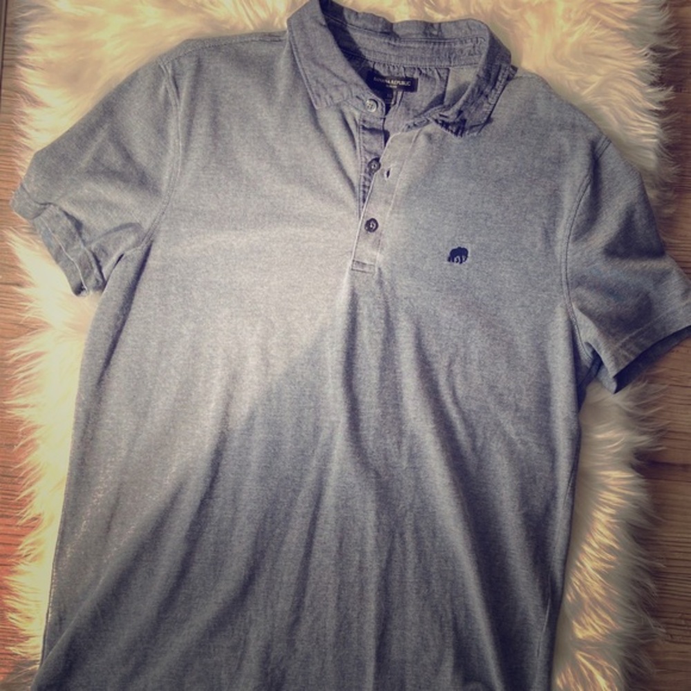 Banana republic short sleeve gray polo xl